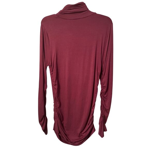 Soft Surroundings Womens Ruched Cowl Neck Top Size Medium Viscose/Spandex top - Picture 10 of 11